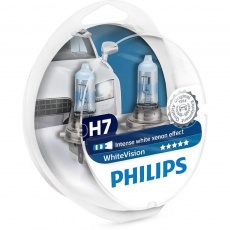 Придбати Галогеновые лампы Philips H7 WhiteVISION +60% 3700К 2шт/блистер 12972WHVSM