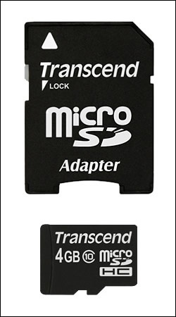 Фото MicroSDHC 4GB (Transcend TS4GUSDHC10)