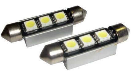 Фото 	Габарит T10 Fes-2SMD-42mm-B+обманка+радиатор Prime-X (пара)