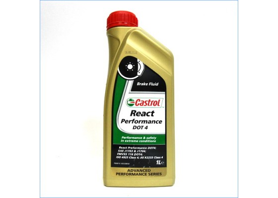 Castrol React Performance DOT 4 1л фото Фото Castrol React Performance DOT 4 1л
