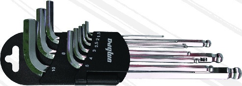 Фото OMT9S Комплект угловых шестигранников 1,5-10 мм 9 предметов