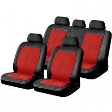 Придбати Чехлы на сидения Чехлы HADAR ROSEN MATADOR-ALKANTARA PREMIUM Черно-Красный 10340