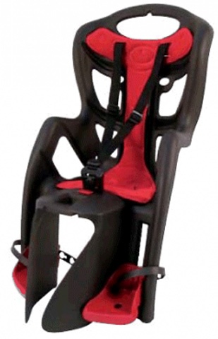 Фото Сиденье задн. BELLELLI Pepe Clamp GREY детское до 22кг  (черно-красный) 