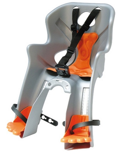 Фото Сиденье пер. BELLELLI Rabbit sportfix SILVER детское (серебрист-оранж.)