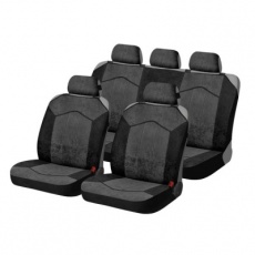 Придбати Чехлы на сидения Комплект накидок GOTHIC, Темно-Серый/Черный 22150