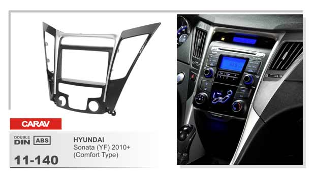11-140 (carav) Рамка переходная Hyndai Sonata 11-> (manual AC) фото Фото 11-140 (carav) Рамка переходная Hyndai Sonata 11-> (manual AC)
