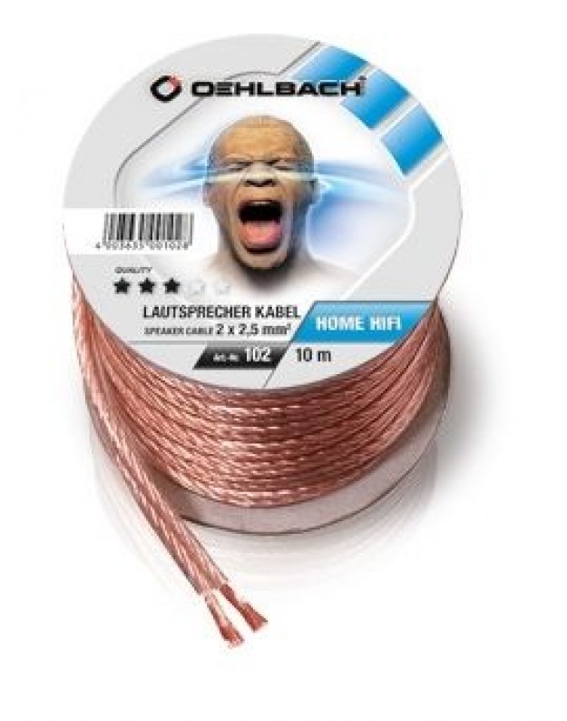 Фото  OEHLBACH 102 Speaker Cable 2x2,50mm clear spool, 10 м.