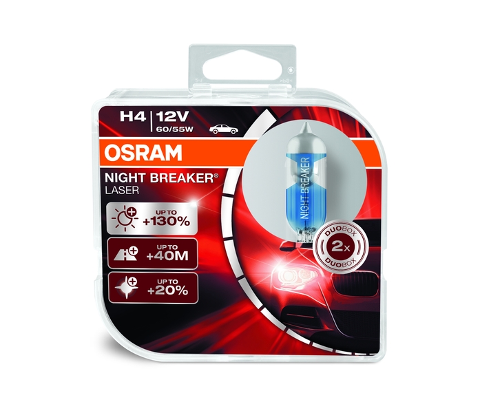 Фото OSRAM Night Breaker LASER +130  H4 (64193NBL-HCB)