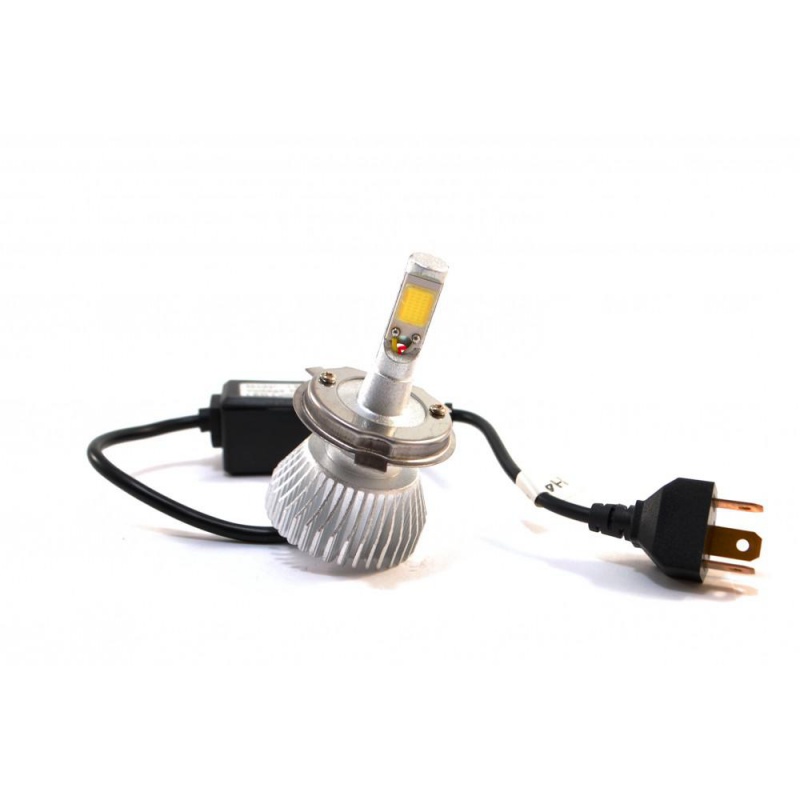 Фото LedHeadLamp F8 H4 chip COB радиатор
