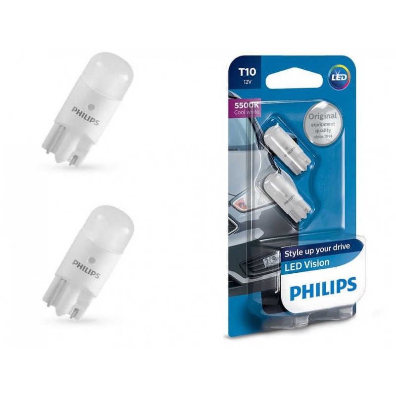 Фото Philips T10 W5W 5500K 12V, 2шт/блистер 127916000KB2