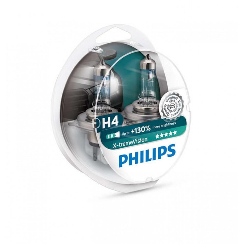 Фото PHILIPS 12342XV+S2 H4 60/55W 12V P43T X-treme Vision 