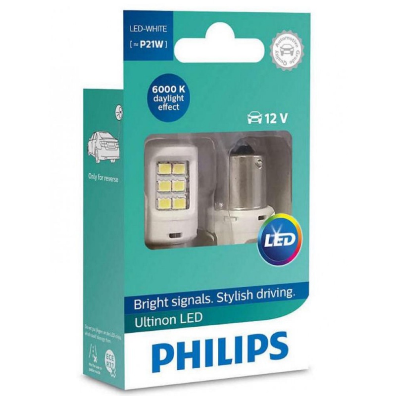 Фото Philips Ultinon P21W 12V White 11498ULWX2 (2шт.)