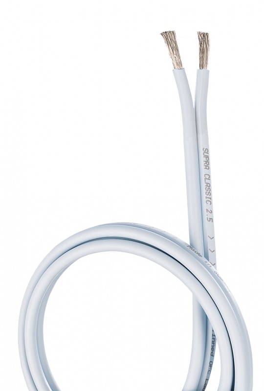 Фото Supra Сable CLASSIC 2X2.5 WHITE 5M
