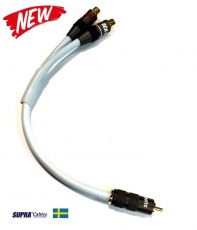 Придбати Сабвуферные кабели Supra Y-LINK 1RCA-2RCA M-F BLUE 25CM