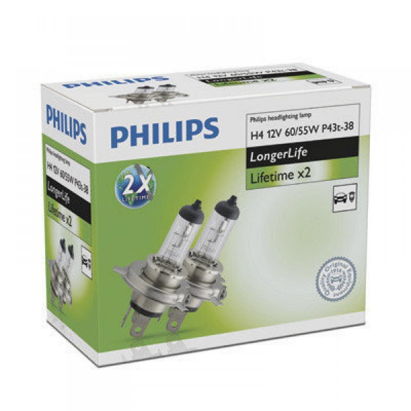 Фото Philips H4 LongLife EcoVision 12342ELC2 2шт/картон