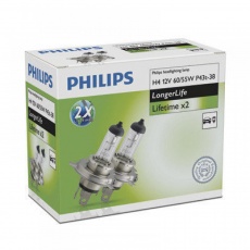 Купить Галогеновые лампы Philips H4 LongLife EcoVision 12342ELC2 2шт/картон