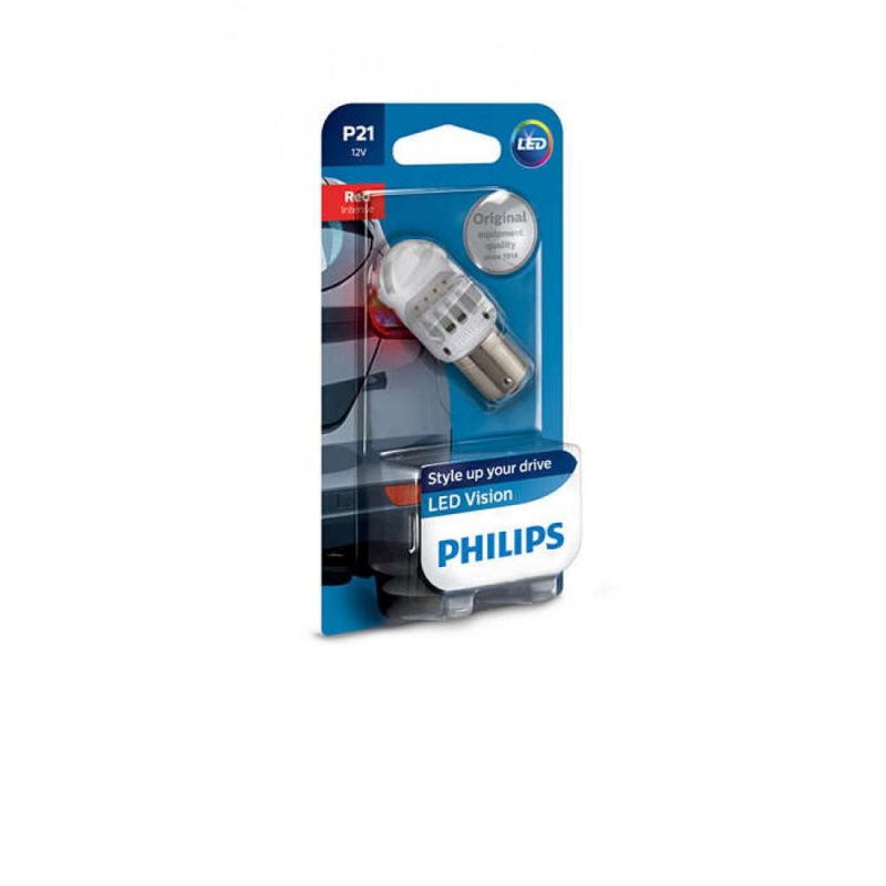 Фото Philips P21 RED 12V, 1шт/блистер 12839REDB1
