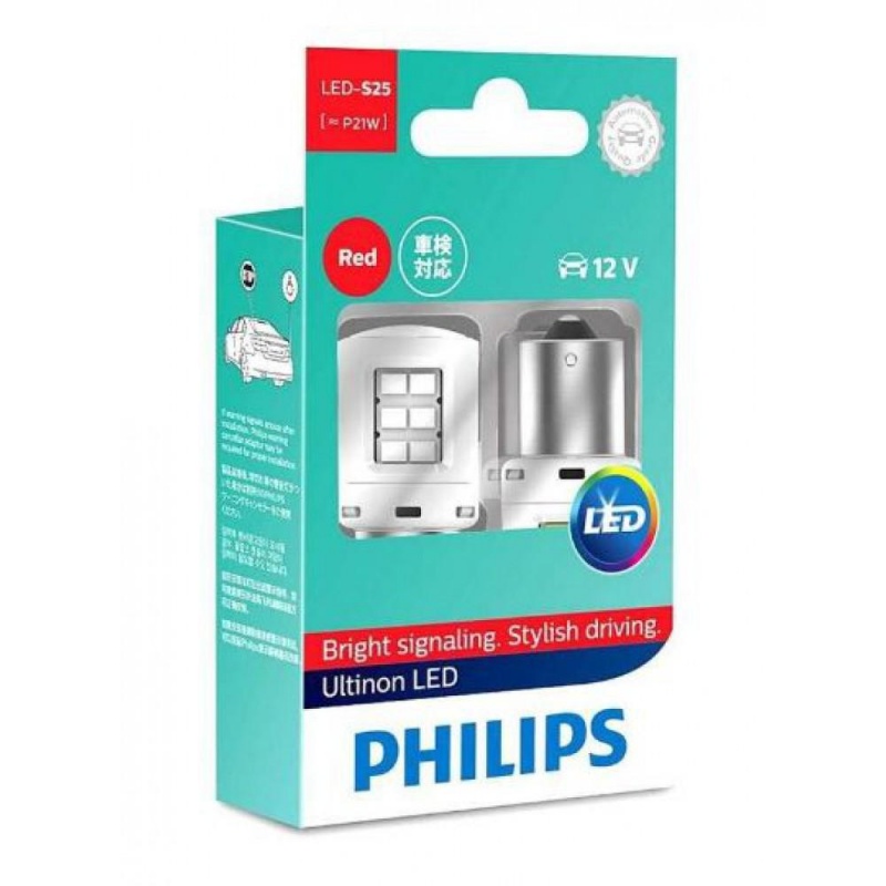 Фото Philips P21W RED Ultinon 12V 11498ULRX2 (2шт)